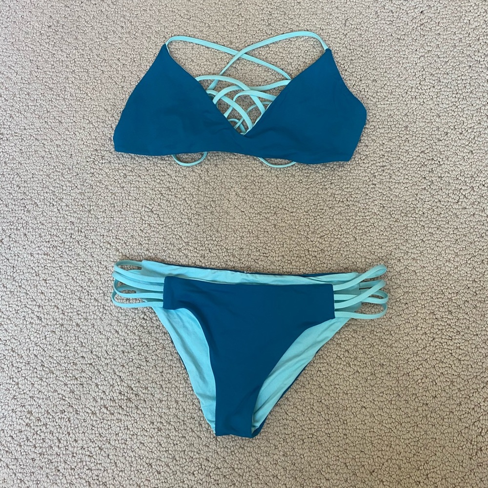 Everything But Water Reversible Blue Bikini